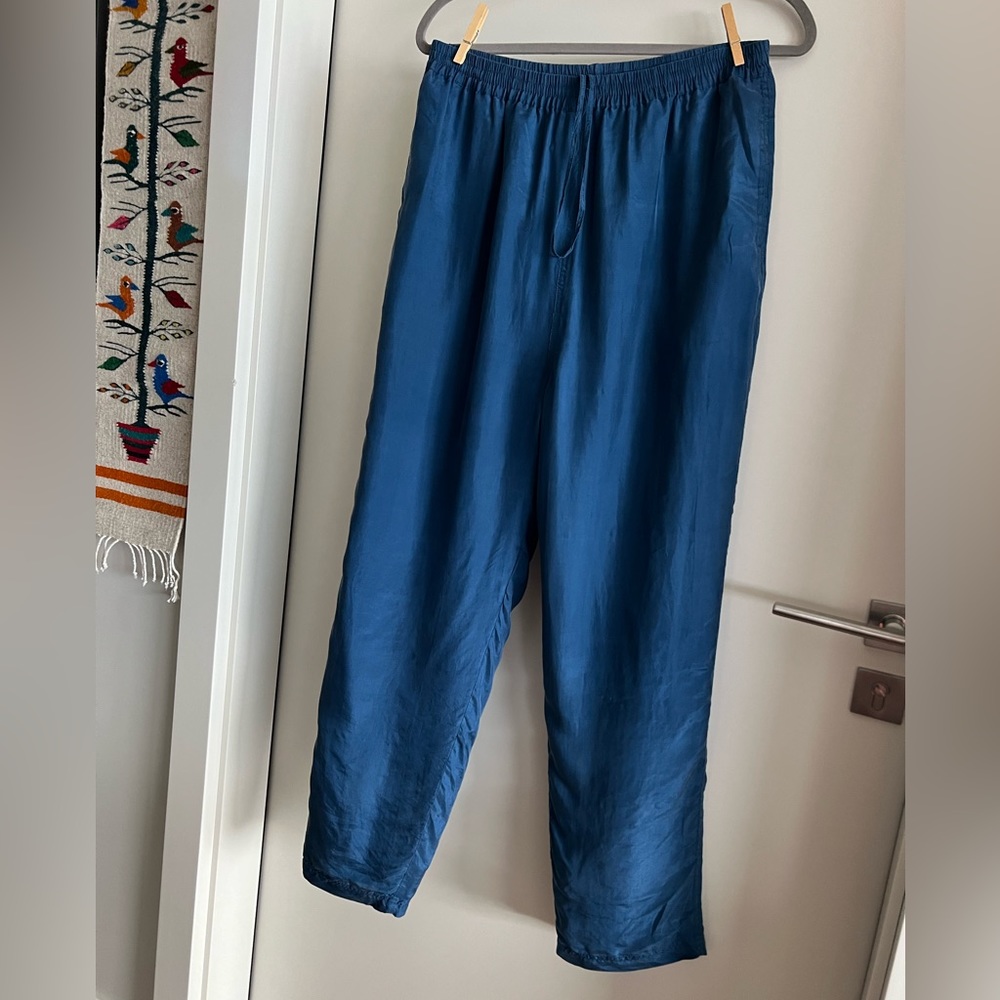Vintage Malcom Flowers Silk high-waisted joggers